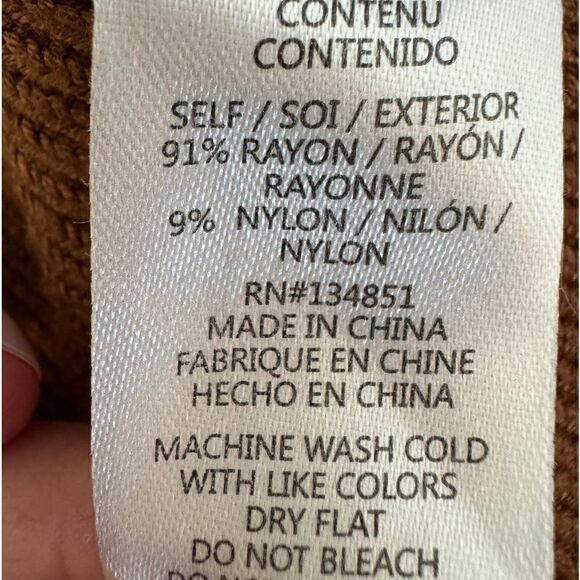 WAYF Ribbed Knit Skirt with Slit Size Small Color Burnt Orange - Picture 6 of 6